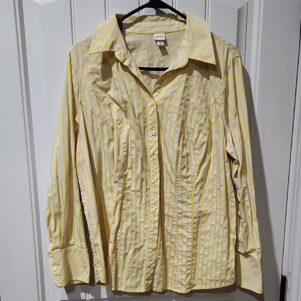 Merona Yellow Striped Shirt